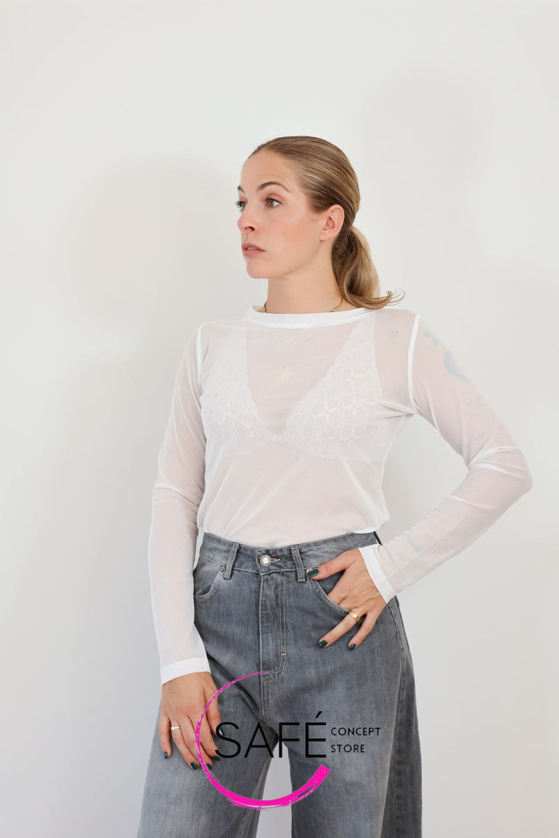 Blusa semitrasparente Peperosa